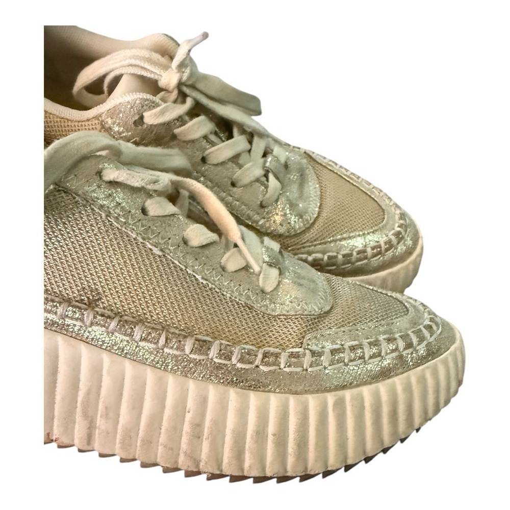 Dolce Vita Women's Gold Knit Sneakers size 6.5 - Picture 4 of 13